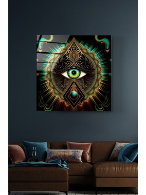 Petmudo AVM Green Eye Cam Tablo, Dekoratif Cam Tablo