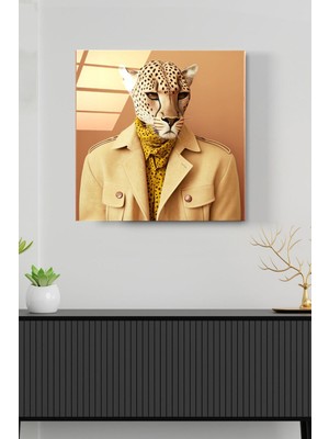 Petmudo AVM Çita Portre Cam Tablo, Dekoratif Cam Tablo