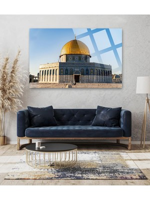 Petmudo AVM Mescid-I Aksa 4mm Lüks Kırılmaz Temperli Yüksek Çözünürlüklü Cam Tablo