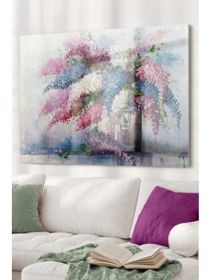 Petmudo AVM Vazo ve Çiçek Temalı | Çiçek Temalı Cam Tablo | 50X70 cm