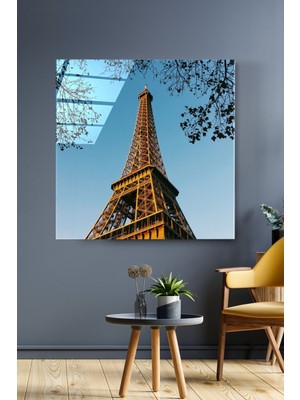 Petmudo AVM Eyfel Kulesi Cam Tablo, Dekoratif Cam Tablo