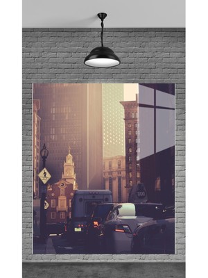 Petmudo AVM Manzara ve Şehir Temperli Cam Üzerine Tablo Sevgilinize Yılbaşı Hediye