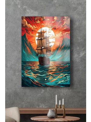 Petmudo AVM Gemi Görseli Harika Tasarım Lüks Yüksek Çözünürlüklü Kırılmaz Cam Tablo Ev Ofis Iş Yeri Hediryesi