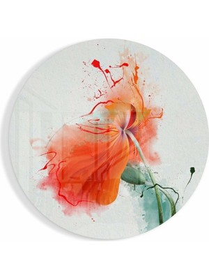 Petmudo AVM Sulu Boya Çiçek Cam Tablo | Hediyelik, Dekoratif, Ofis, Mutfak