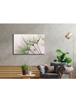 Petmudo AVM Yeşil Karahindiba Su Damlası Cam Tablo, Darbelere Dayanıklı Kırılmaz Temperli