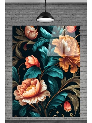 Petmudo AVM Sevilen Seri Altın Çiçekler Cam Tablosu