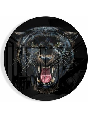 Petmudo AVM Siyah Panter Cam Tablo | Hediyelik, Dekoratif, Ofis, Mutfak