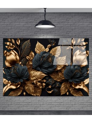 Petmudo AVM Çiçek Dekoratif Temperli Cam Tablo