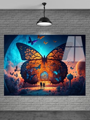 Petmudo AVM 3D Kelebek Cam Tablo