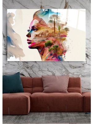 Petmudo AVM Ilüstrasyon Cam Tablo, Dekoratif Cam Tablo