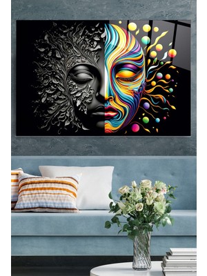 Petmudo AVM Maske Cam Tablo, Dekoratif Cam Tablo