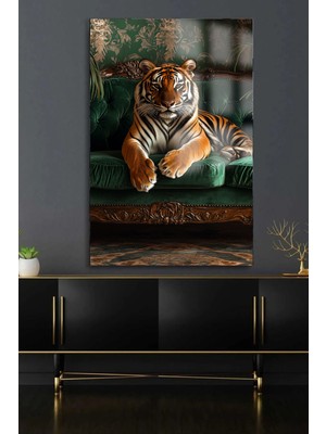 Petmudo AVM Kaplan Halı Harika Tasarım Cam Tablo Ev Hediyesi Iş Yeri Hediyesi Kırılmaz Lüks Modern Cam Tablo