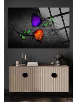 Petmudo AVM Renki Elmas Güller 4mm Kırılmaz Temperli Yüksek Çözünürlüklü Cam Tablo