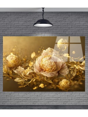 Petmudo AVM Çiçek Dekoratif Temperli Cam Tablo