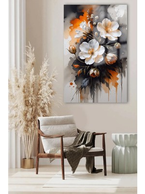 Petmudo AVM Harika Çiçek Tasarımı Cam Tablo Ultra Canlı Renkli Kırılmaz Cam Tablo Ev Hediyesi Ofis Hediyesi