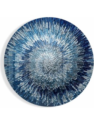 Petmudo AVM Mavi Sıçrama Cam Tablo | Hediyelik, Dekoratif, Ofis, Mutfak