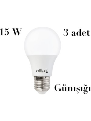 Nuit Concept Horoz 3 Adet 15W Günışığı LED Ampül 1500 Lümen 4200 Kelvin E27 3 Adet LED Ampül