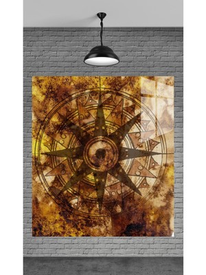 Petmudo AVM Eski Pusula Temperli Cam Üzerine Tablo Sevgilinize Yılbaşı Hediye