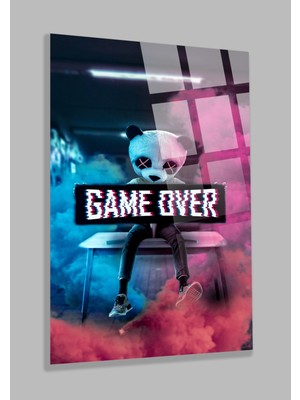 Petmudo AVM Ultra Yüksek Çözünürlüklü Game Ower Panda Ev, Ofis Hediyesi