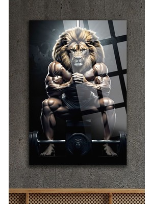 Petmudo AVM Go Hard Fitness Gym Kırılmaz Cam Tablo, Ev ve Ofis Hediyesi Yüksek Çözünürlüklü 4mm Cam Tablo