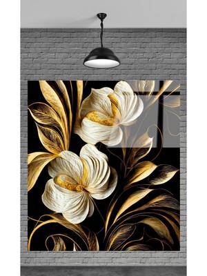 Petmudo AVM Çiçek Dekoratif Temperli Cam Tablo