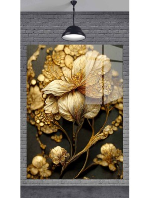 Petmudo AVM Çiçek Dekoratif Temperli Cam Tablo