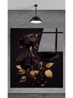 Petmudo AVM Çiçek Dekoratif Temperli Cam Tablo