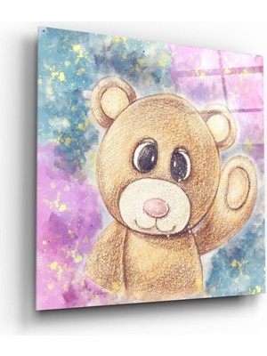 Petmudo AVM Sevimli Ayıcık Cam Tablo