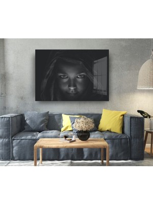 Petmudo AVM Masum Çocuk Cam Tablo, Çocuk Tabloları, Insan Yüzü Tablo, Duvar Dekor, Büyük Tablo, Cam Duvar Tablo