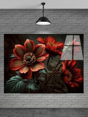 Petmudo AVM Sevilen Seri Çiçek Cam Tablo Ev Dekorasyon,balkon Dekorasyonu,dekoratif,duvar Tablo,mutfaktabl