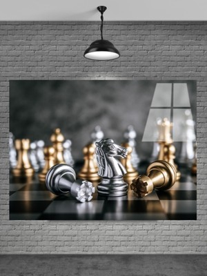 Petmudo AVM Satranç Taşları Cam Tablo Ev Dekorasyon,balkon Dekorasyonu,dekoratif,duvar Tablo,mutfak Tablo