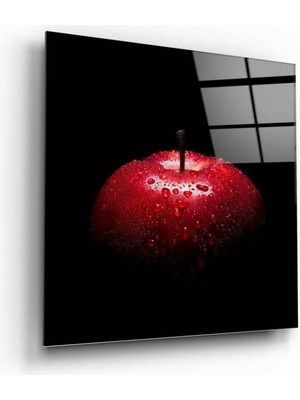 Petmudo AVM Kırmızı Elma Cam Tablo