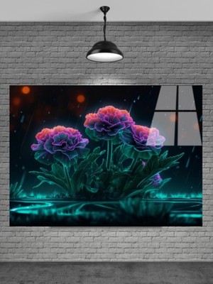 Petmudo AVM 3D Çiçek Cam Tablo