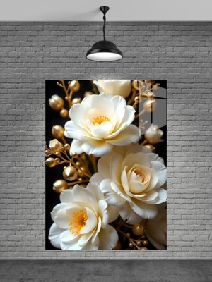 Petmudo AVM Çiçek Cam Tablosu Ev Dekorasyon,balkon Dekorasyonu,dekoratif,duvar Tablo,mutfak Tablo,hediyelik