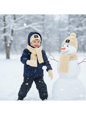 Kitti 1-4 Yaş Erkek Çocuk 3'lü Takım Atkı, Bere ve Eldiven Set