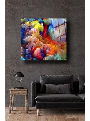 Petmudo AVM Soyut Cam Tablo | Hediyelik, Dekoratif, Ofis, Mutfak