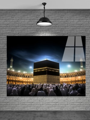 Petmudo AVM Kabe Mekke Cam Tablo Ev Dekorasyon,balkon Dekorasyonu,dekoratif,duvar Tablo,mutfak Tablo