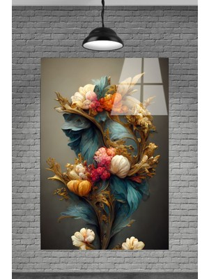 Petmudo AVM Sevilen Nostaljik Çiçek Serisi Cam Tablo