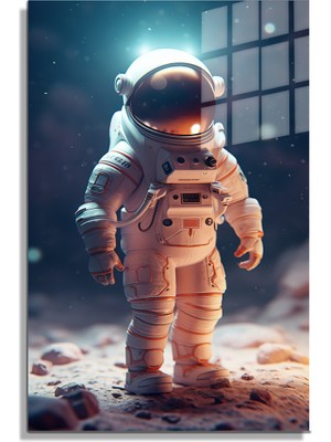 Petmudo AVM Space/uzay Yapay Zeka Özel Tasarım Cam Tablo Ofis, Mutfak Çocuk Odası, Salon 163