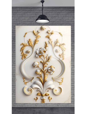 Petmudo AVM Çiçek Dekoratif Temperli Cam Tablo