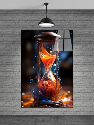 Petmudo AVM Kum Saati Cam Tablo Ev Dekorasyon,balkon Dekorasyonu,dekoratif,duvar Tablo,mutfak Tablo