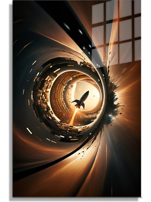 Petmudo AVM Space/uzay Yapay Zeka Özel Tasarım Cam Tablo Ofis, Mutfak Çocuk Odası, Salon 116