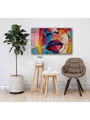 Petmudo AVM Yağlı Boya Görünümlü Kadın Cam Tablo, Darbelere Dayanıklı Kırılmaz Temperli