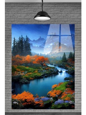 Petmudo AVM Doğa Manzarası Cam Tablo
