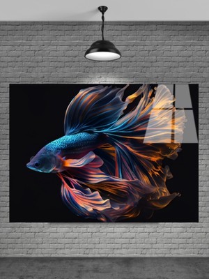 Petmudo AVM 3D Balık Cam Tablo