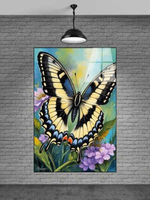 Petmudo AVM Kelebek Cam Tablo Ev Dekorasyon,balkon Dekorasyonu,dekoratif,duvar Tablo,mutfak Tablo