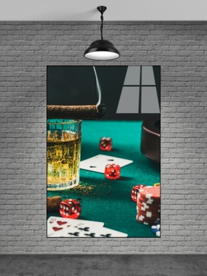 Petmudo AVM Poker Kartı Cam Tablo Ev Dekorasyon,balkon Dekorasyonu,dekoratif,duvar Tablo,mutfak Tablo