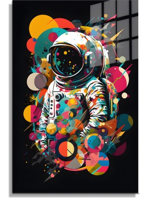 Petmudo AVM Space/uzay Yapay Zeka Özel Tasarım Cam Tablo Ofis, Mutfak Çocuk Odası, Salon 120