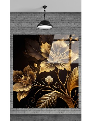 Petmudo AVM Çiçek Dekoratif Temperli Cam Tablo