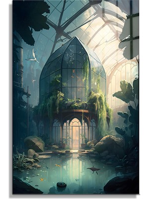 Petmudo AVM Space/uzay Yapay Zeka Özel Tasarım Cam Tablo Ofis, Mutfak Çocuk Odası, Salon 147